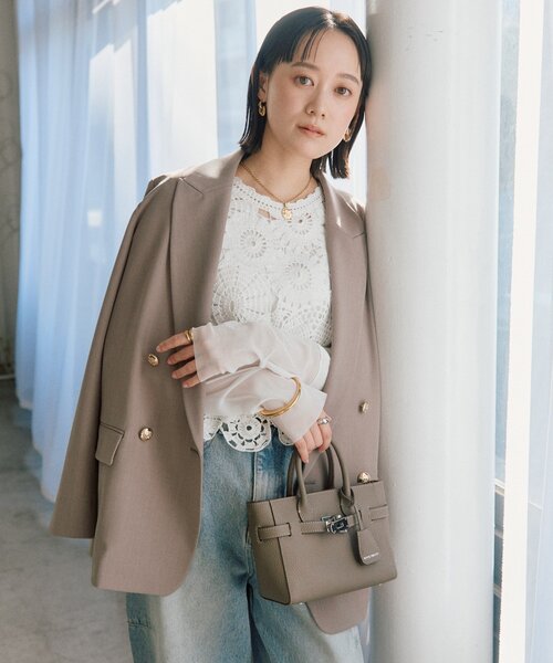 RIVE DROITE(リヴドロワ)の「【着映え】エンブロイダリーベスト(ニット/セーター・レディース・ブラック/オフホワイト・FREE)」の11枚目の写真