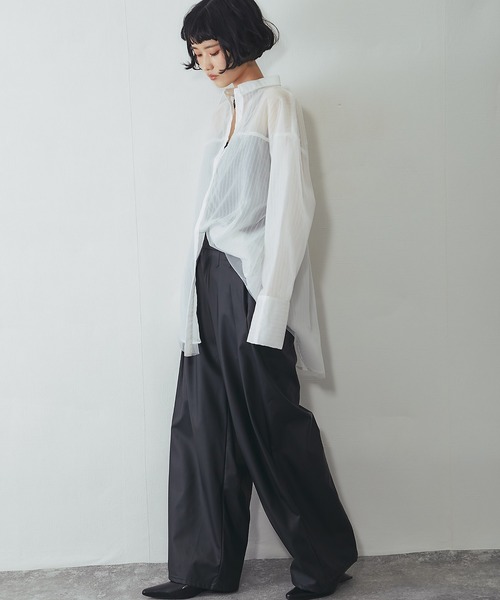 ANOTHER S(アナザーエス)の「【セットアップ対応】タック入りフェイクレザーパンツ(その他パンツ・レディース・ブラック/ブルーグレー・FREE)」の20枚目の写真