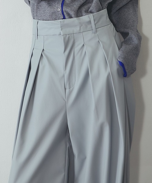 ANOTHER S(アナザーエス)の「【セットアップ対応】タック入りフェイクレザーパンツ(その他パンツ・レディース・ブラック/ブルーグレー・FREE)」の8枚目の写真