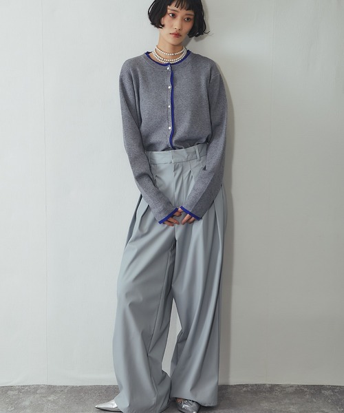 ANOTHER S(アナザーエス)の「【セットアップ対応】タック入りフェイクレザーパンツ(その他パンツ・レディース・ブラック/ブルーグレー・FREE)」の12枚目の写真