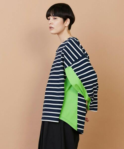 FRAPBOIS（フラボア）の「バスクボーダー カットソー（Tシャツ/カットソー・レディース・ホワイト/ネイビー/ブルー・1/2）」の15枚目の写真