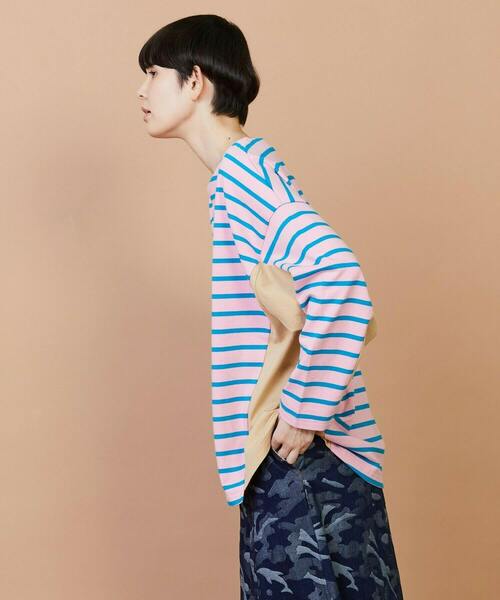 FRAPBOIS（フラボア）の「バスクボーダー カットソー（Tシャツ/カットソー・レディース・ホワイト/ネイビー/ブルー・1/2）」の9枚目の写真