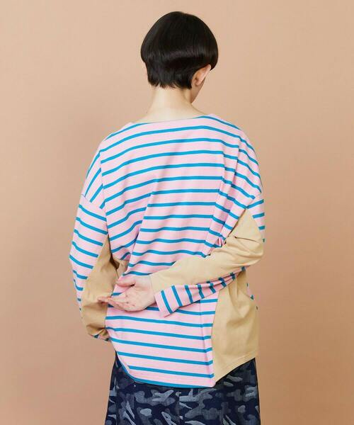 FRAPBOIS（フラボア）の「バスクボーダー カットソー（Tシャツ/カットソー・レディース・ホワイト/ネイビー/ブルー・1/2）」の8枚目の写真