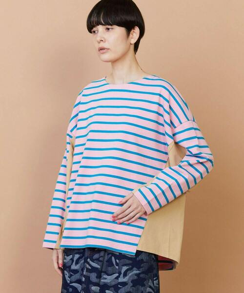 FRAPBOIS（フラボア）の「バスクボーダー カットソー（Tシャツ/カットソー・レディース・ホワイト/ネイビー/ブルー・1/2）」の7枚目の写真