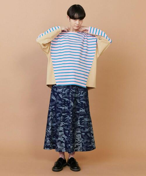 FRAPBOIS（フラボア）の「バスクボーダー カットソー（Tシャツ/カットソー・レディース・ホワイト/ネイビー/ブルー・1/2）」の6枚目の写真