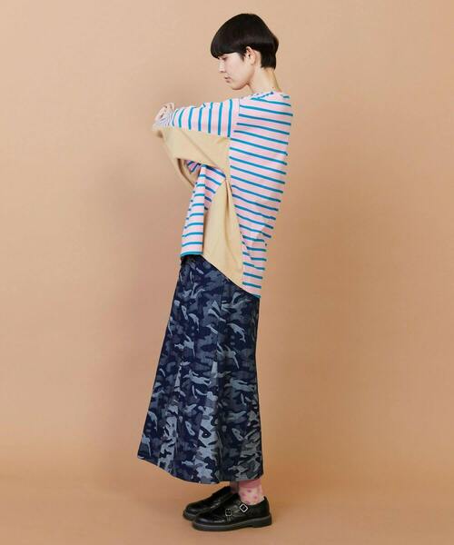 FRAPBOIS（フラボア）の「バスクボーダー カットソー（Tシャツ/カットソー・レディース・ホワイト/ネイビー/ブルー・1/2）」の5枚目の写真