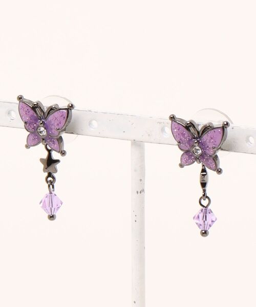 ANNA SUI(アナスイ)の「蝶モチーフ ピアス(ピアス(両耳用)・レディース・パープル/ピンク・FREE)」の12枚目の写真