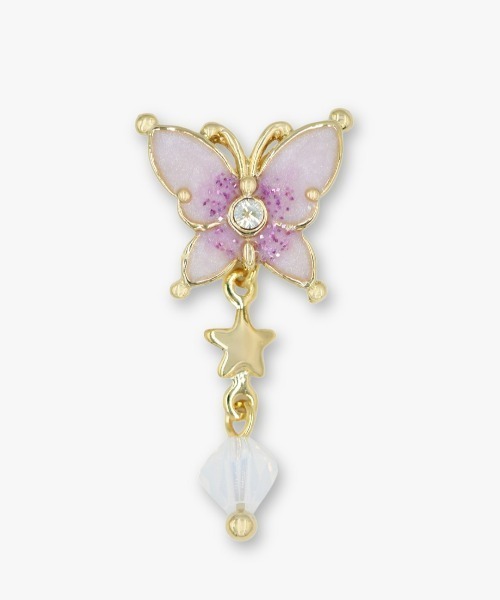 ANNA SUI(アナスイ)の「蝶モチーフ ピアス(ピアス(両耳用)・レディース・パープル/ピンク・FREE)」の9枚目の写真