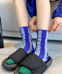 Per sist ence（パーシエンス）の「マルチカラー ストライプ デザイン ソックス（ソックス/靴下）」