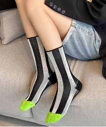 Per sist ence（パーシエンス）の「マルチカラー ストライプ デザイン ソックス（ソックス/靴下）」