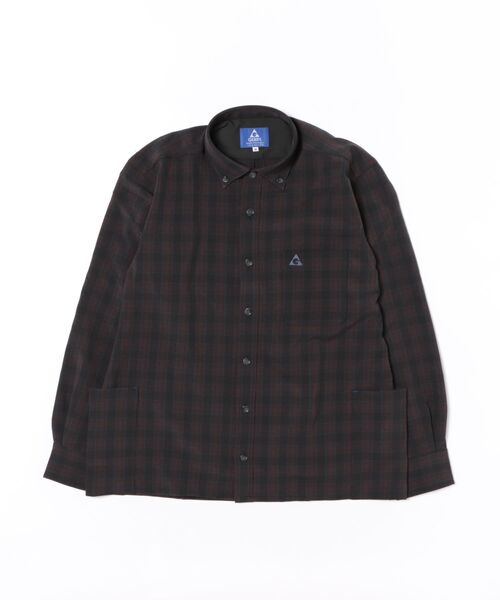 m.f.editorial(エムエフエディトリアル)の「【ストレッチ】ジェリー/GERRY オンブレチェック 長袖 シャツ アウター(シャツ/ブラウス・メンズ・ブルー/ブラウン・LARGE/MEDIUM)」の3枚目の写真