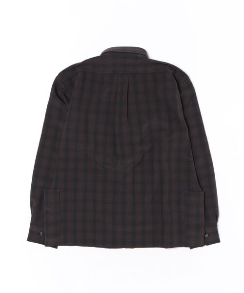 m.f.editorial(エムエフエディトリアル)の「【ストレッチ】ジェリー/GERRY オンブレチェック 長袖 シャツ アウター(シャツ/ブラウス・メンズ・ブルー/ブラウン・LARGE/MEDIUM)」の4枚目の写真