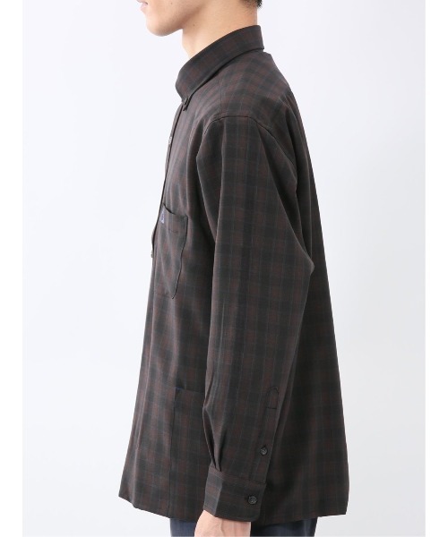 m.f.editorial(エムエフエディトリアル)の「【ストレッチ】ジェリー/GERRY オンブレチェック 長袖 シャツ アウター(シャツ/ブラウス・メンズ・ブルー/ブラウン・LARGE/MEDIUM)」の10枚目の写真