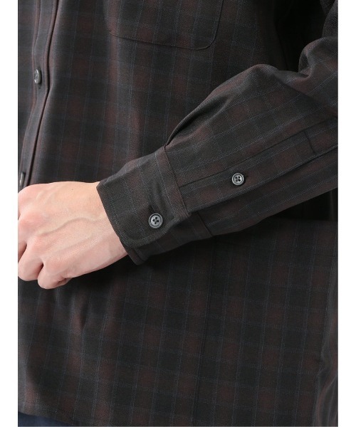 m.f.editorial(エムエフエディトリアル)の「【ストレッチ】ジェリー/GERRY オンブレチェック 長袖 シャツ アウター(シャツ/ブラウス・メンズ・ブルー/ブラウン・LARGE/MEDIUM)」の13枚目の写真