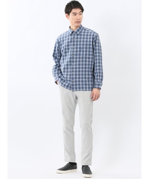 m.f.editorial(エムエフエディトリアル)の「【ストレッチ】ジェリー/GERRY オンブレチェック 長袖 シャツ アウター(シャツ/ブラウス・メンズ・ブルー/ブラウン・LARGE/MEDIUM)」の19枚目の写真