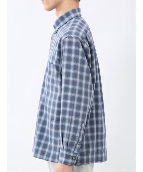 m.f.editorial(エムエフエディトリアル)の「【ストレッチ】ジェリー/GERRY オンブレチェック 長袖 シャツ アウター(シャツ/ブラウス・メンズ・ブルー/ブラウン・LARGE/MEDIUM)」の21枚目の写真