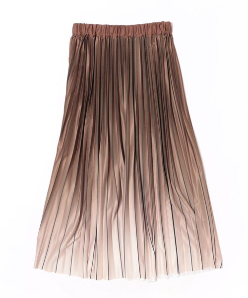 STRAWBERRY-FIELDS（ストロベリーフィールズ）の「ニットプリーツ（スカート・レディース・ベージュ/サックスブルー・2）」の3枚目の写真