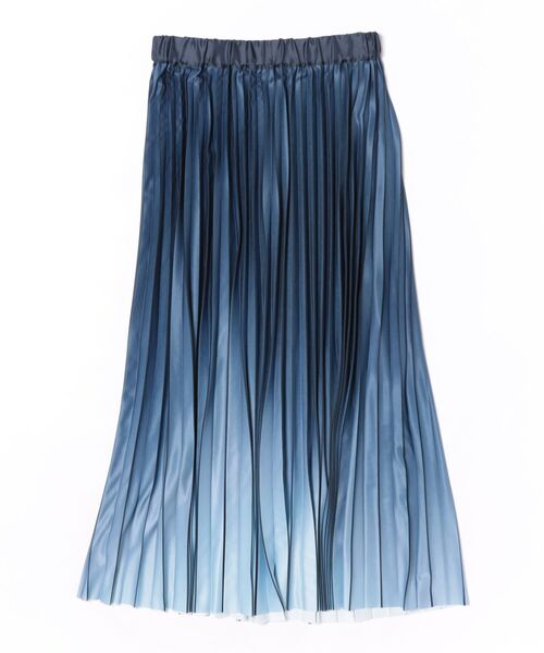 STRAWBERRY-FIELDS（ストロベリーフィールズ）の「ニットプリーツ（スカート・レディース・ベージュ/サックスブルー・2）」の5枚目の写真