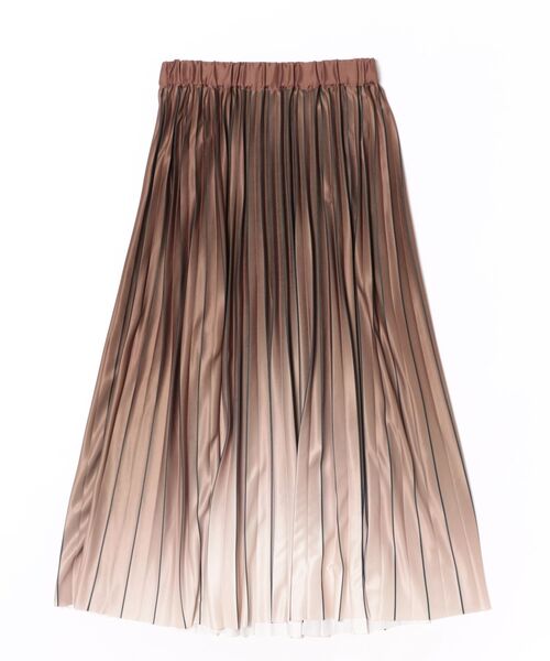 STRAWBERRY-FIELDS（ストロベリーフィールズ）の「ニットプリーツ（スカート・レディース・ベージュ/サックスブルー・2）」の4枚目の写真