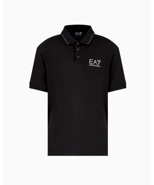 EMPORIO ARMANI EA7（エンポリオアルマーニイーエーセブン）の「【エンポリオ アルマーニ EA7】Gold Label 半袖ポロシャツ ビスコースジャージー（ポロシャツ・メンズ・ホワイト/ブラック・LARGE/X-LARGE/XX-LARGE/X-SMALL）」の6枚目の写真