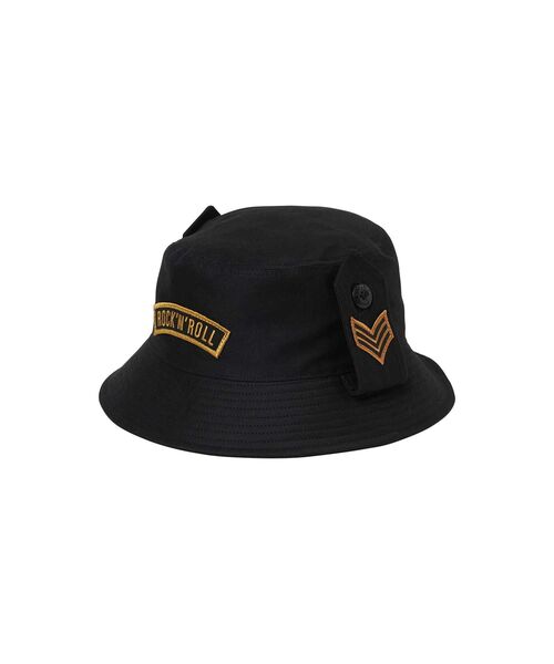 HYSTERIC GLAMOUR（ヒステリックグラマー）の「WOMAN ON SKULLワッペン バケットハット（ハット・メンズ・ブラック/カーキ・LARGE/MEDIUM）」の6枚目の写真