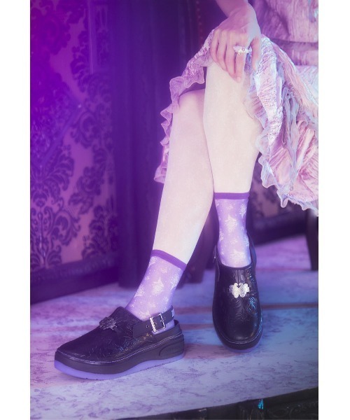 ANNA SUI(アナスイ)の「CONVERSE WEAPON PLTS CLG OX / ANNA SUI BLACK/PURPLE(スニーカー・レディース・ブラック・23cm/25cm/24.5cm/24cm/23.5cm)」の3枚目の写真