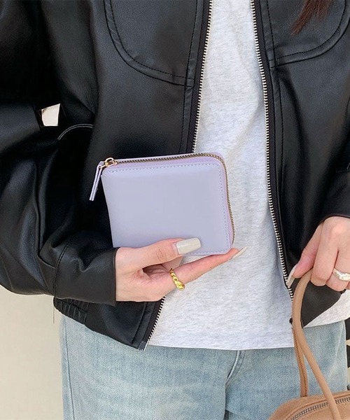 ammy.（エイミードット）の「【 ammy. / エイミードット 】 ミニマル ラウンジ ジップ 財布（財布・レディース・ブラウン/ダークブラウン/パープル/シルバー/アイボリー/ブラック・FREE）」の5枚目の写真