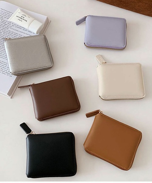 ammy.（エイミードット）の「【 ammy. / エイミードット 】 ミニマル ラウンジ ジップ 財布（財布・レディース・ブラウン/ダークブラウン/パープル/シルバー/アイボリー/ブラック・FREE）」の2枚目の写真