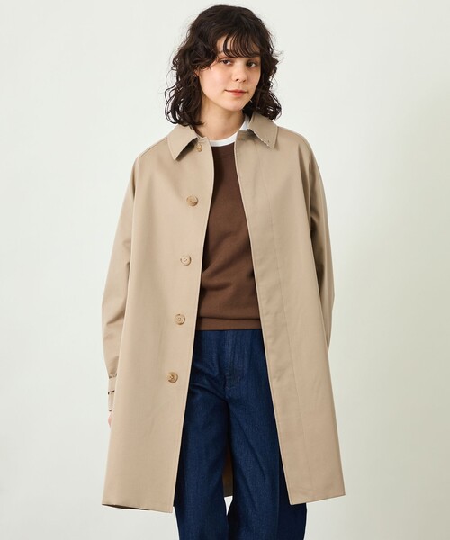 MACKINTOSH PHILOSOPHY(マッキントッシュ フィロソフィー)の「【GREY LABEL】COVENEY(コベニー) ライトギャバジン製(トレンチコート・レディース・ベージュ系その他4/ダークネイビー・3/2/6)」の1枚目の写真