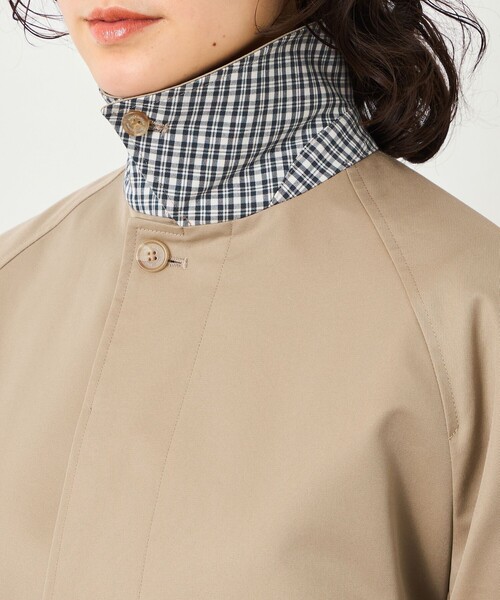 MACKINTOSH PHILOSOPHY(マッキントッシュ フィロソフィー)の「【GREY LABEL】COVENEY(コベニー) ライトギャバジン製(トレンチコート・レディース・ベージュ系その他4/ダークネイビー・3/2/6)」の3枚目の写真