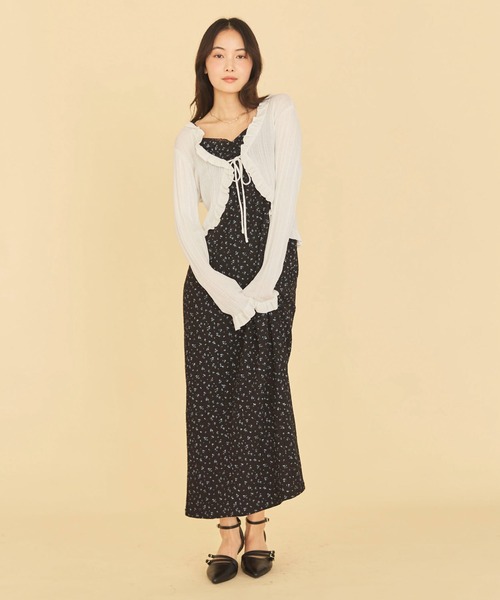 archives（アルシーヴ）の「レーストリム花柄キャミワンピース（ワンピース・レディース・ブラック/アイボリー・MEDIUM）」の5枚目の写真