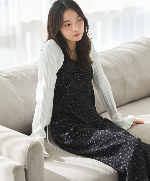 archives（アルシーヴ）の「レーストリム花柄キャミワンピース（ワンピース・レディース・ブラック/アイボリー・MEDIUM）」の14枚目の写真