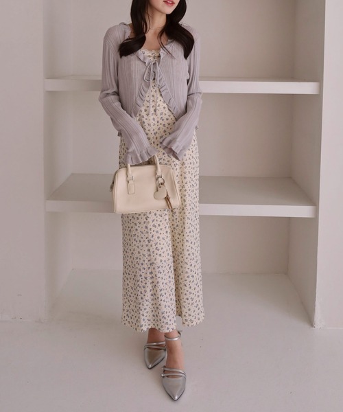 archives（アルシーヴ）の「レーストリム花柄キャミワンピース（ワンピース・レディース・ブラック/アイボリー・MEDIUM）」の16枚目の写真