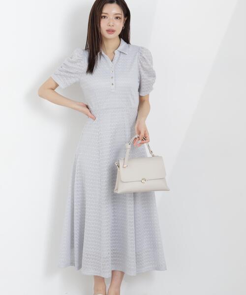 PROPORTION BODY DRESSING（プロポーションボディドレッシング）の「ストレッチレース襟付きワンピース / 1216140309（ワンピース・レディース・ピンク/ホワイト系その他/グレー・MEDIUM/SMALL）」の7枚目の写真