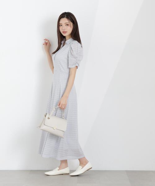 PROPORTION BODY DRESSING（プロポーションボディドレッシング）の「ストレッチレース襟付きワンピース / 1216140309（ワンピース・レディース・ピンク/ホワイト系その他/グレー・MEDIUM/SMALL）」の9枚目の写真