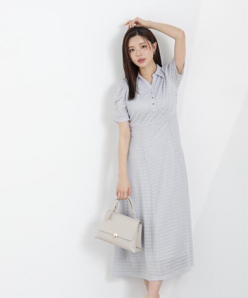 PROPORTION BODY DRESSING（プロポーションボディドレッシング）の「ストレッチレース襟付きワンピース / 1216140309（ワンピース・レディース・ピンク/ホワイト系その他/グレー・MEDIUM/SMALL）」の11枚目の写真