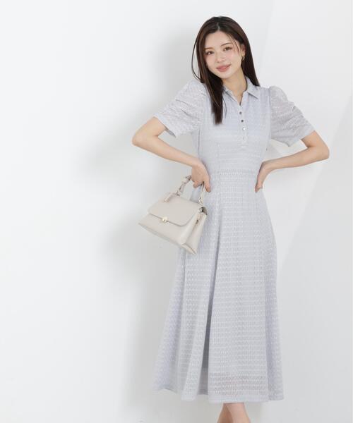 PROPORTION BODY DRESSING（プロポーションボディドレッシング）の「ストレッチレース襟付きワンピース / 1216140309（ワンピース・レディース・ピンク/ホワイト系その他/グレー・MEDIUM/SMALL）」の14枚目の写真