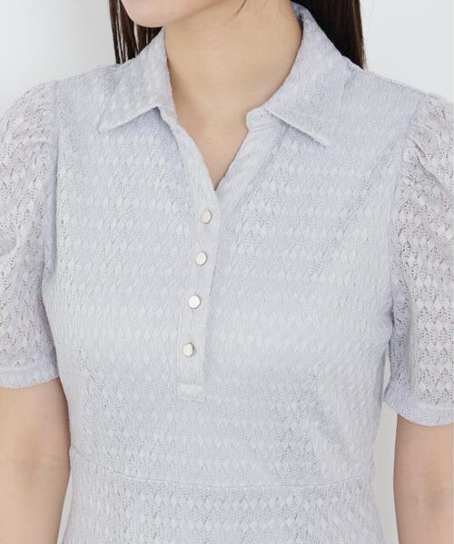PROPORTION BODY DRESSING（プロポーションボディドレッシング）の「ストレッチレース襟付きワンピース / 1216140309（ワンピース・レディース・ピンク/ホワイト系その他/グレー・MEDIUM/SMALL）」の18枚目の写真