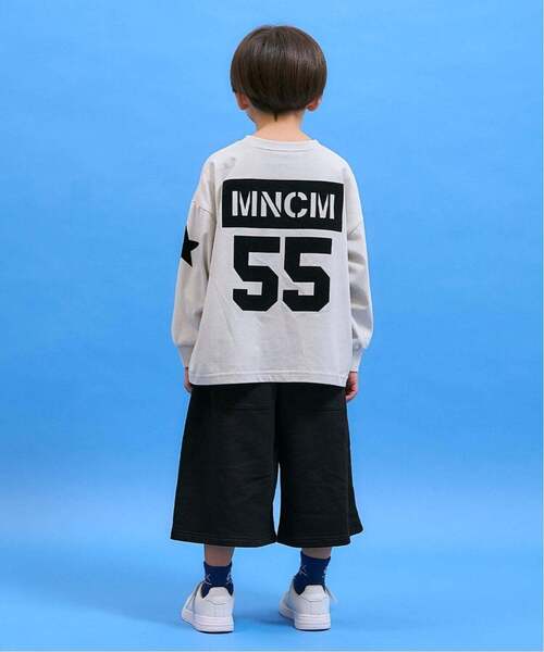 b・ROOM(ビールーム)の「8分丈ワイドスウェットパンツ【MNCM】(スウェットパンツ・キッズ・ホワイト系その他/ブラック/カーキ/トップグレー・110cm/130cm/140cm/150cm/120cm)」の2枚目の写真