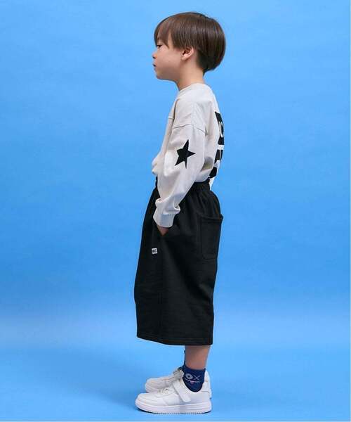 b・ROOM(ビールーム)の「8分丈ワイドスウェットパンツ【MNCM】(スウェットパンツ・キッズ・ホワイト系その他/ブラック/カーキ/トップグレー・110cm/130cm/140cm/150cm/120cm)」の13枚目の写真