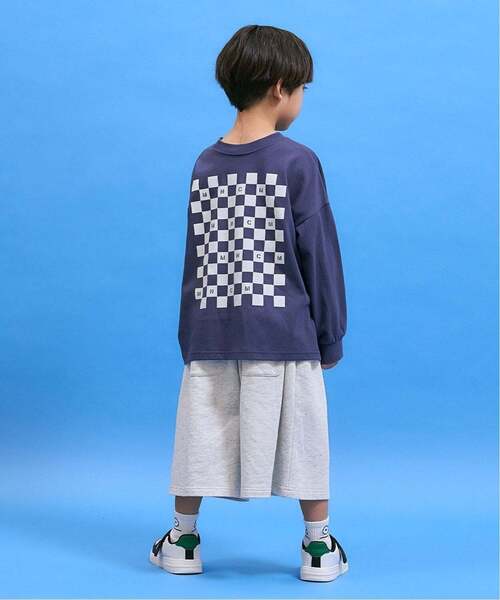 b・ROOM(ビールーム)の「8分丈ワイドスウェットパンツ【MNCM】(スウェットパンツ・キッズ・ホワイト系その他/ブラック/カーキ/トップグレー・110cm/130cm/140cm/150cm/120cm)」の6枚目の写真