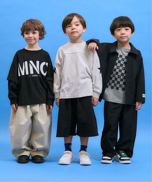 b・ROOM(ビールーム)の「8分丈ワイドスウェットパンツ【MNCM】(スウェットパンツ・キッズ・ホワイト系その他/ブラック/カーキ/トップグレー・110cm/130cm/140cm/150cm/120cm)」の5枚目の写真