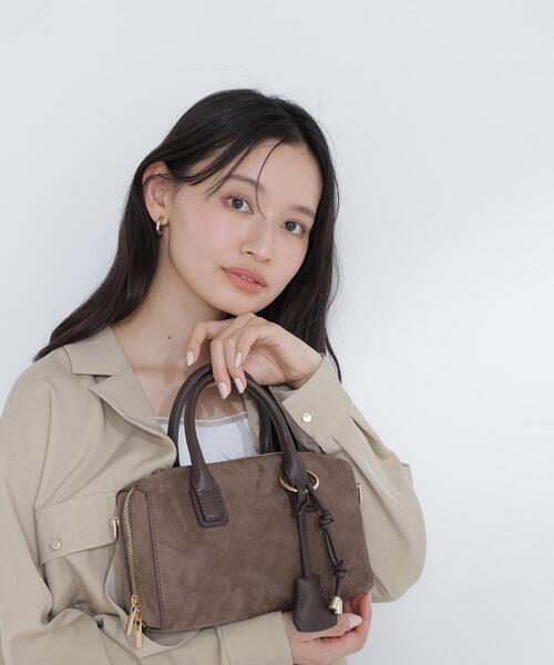 NATURAL BEAUTY BASIC(ナチュラルビューティーベーシック)の「◇ヴェルナチャームボストンバッグ(ボストンバッグ・レディース・オレンジ/ダークブラウン・フリ-)」の5枚目の写真