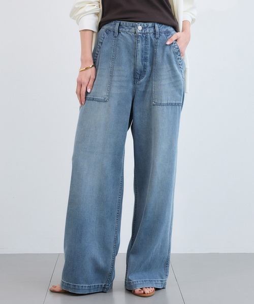 BARNYARDSTORM(バンヤードストーム)の「BARNYARDSTORM / テンセルワイドデニム【WEB限定サイズL】(デニムパンツ・レディース・グレー/インディゴブルー・M/S/L)」の1枚目の写真