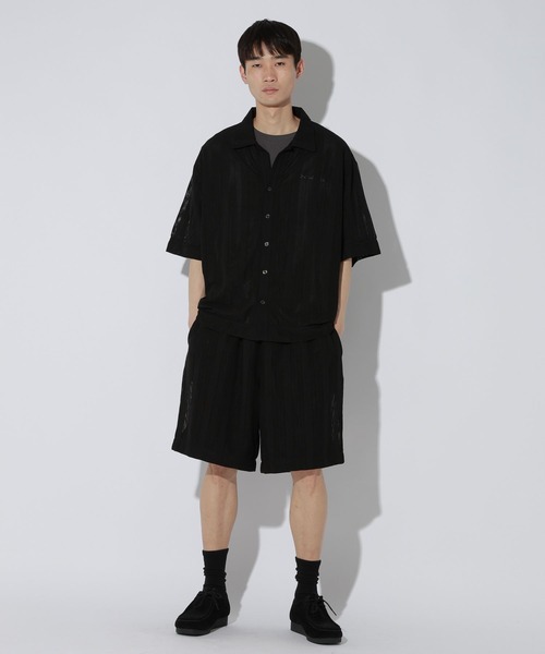 LAKOLE（ラコレ）の「【セットアップ可】メッシュストライプオープンシャツ / 665195（シャツ/ブラウス・メンズ・ブラック/ブラウン・MEDIUM/LARGE）」の17枚目の写真