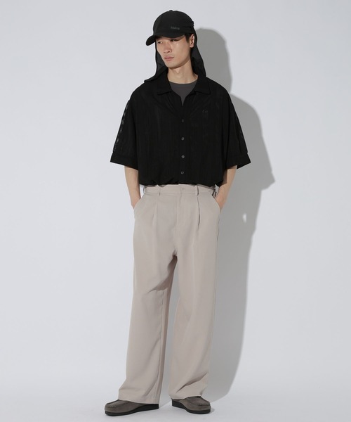 LAKOLE（ラコレ）の「【セットアップ可】メッシュストライプオープンシャツ / 665195（シャツ/ブラウス・メンズ・ブラック/ブラウン・MEDIUM/LARGE）」の19枚目の写真