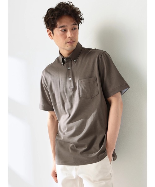 McGREGOR（マックレガー）の「シルケットポンチポロ（ポロシャツ・メンズ・ブラウン/アイボリー・M/L/XL）」の3枚目の写真
