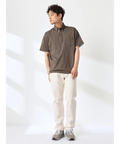 McGREGOR（マックレガー）の「シルケットポンチポロ（ポロシャツ・メンズ・ブラウン/アイボリー・M/L/XL）」の4枚目の写真