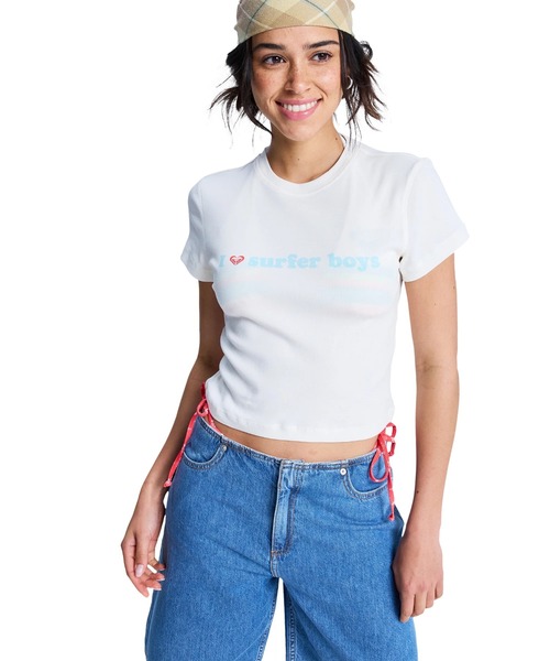 ROXY(ロキシー)の「ROXY ウィメンズ SEA YOU LATER BABY TEE Tシャツ 【2026年春夏モデル】/ロキシー半袖Tシャツ(Tシャツ/カットソー・レディース・ピンク/ブルー・SMALL/MEDIUM)」の8枚目の写真