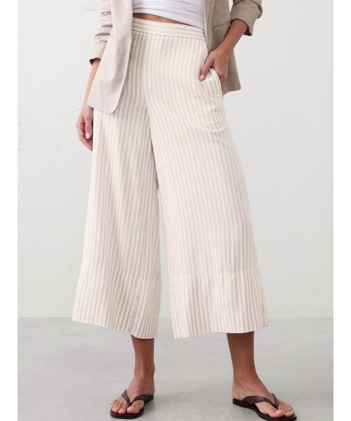 BANANA REPUBLIC FACTORY STORE ハイライズ リネンブレンド ワイド
